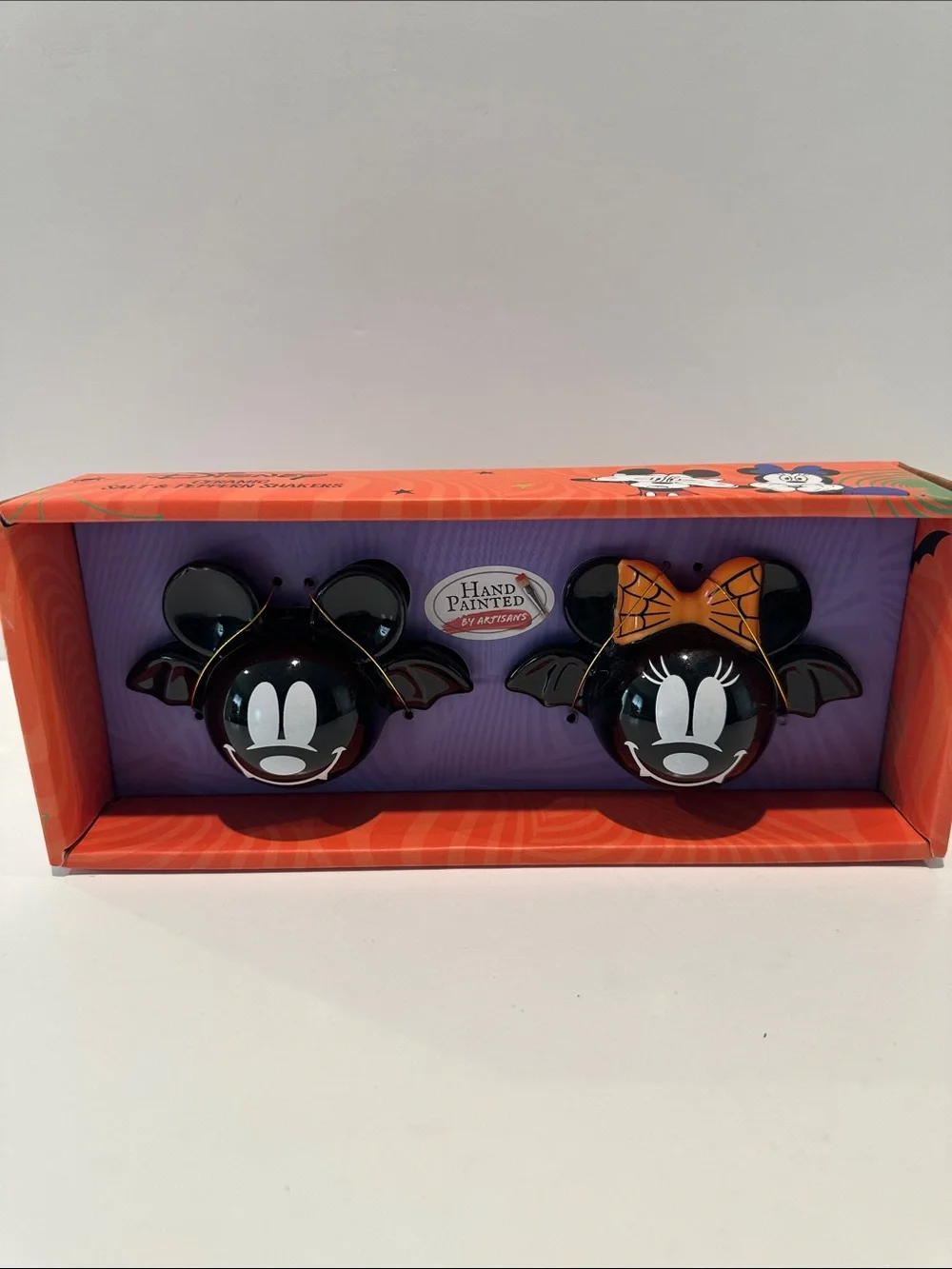 Disney Hand Painted Ceramic Salt & Pepper Shakers.